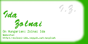 ida zolnai business card